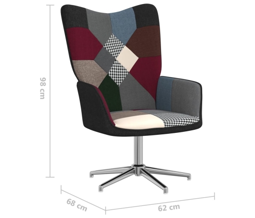 Silla de relax de tela patchwork