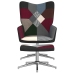 Silla de relax con taburete tela patchwork