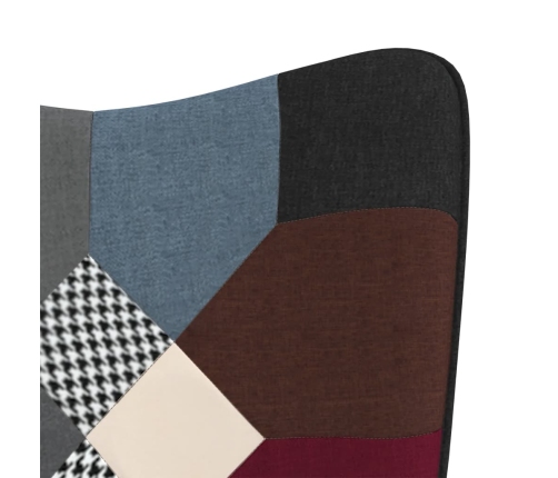 Silla de relax con taburete tela patchwork