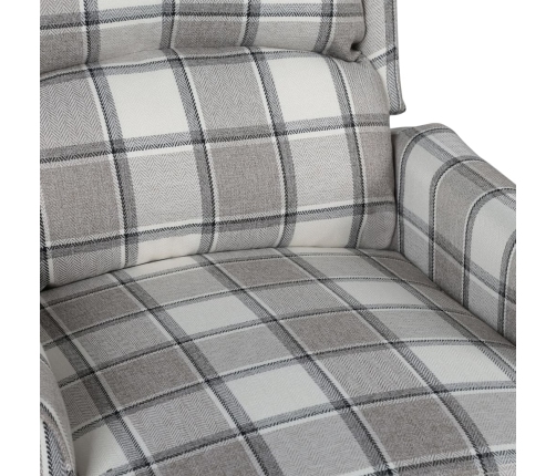 Silla reclinable de tela gris