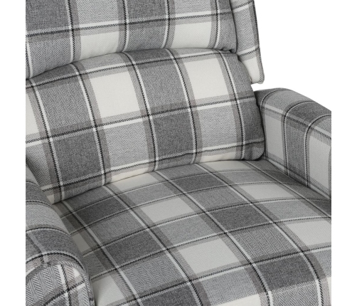 Sillón de masaje reclinable de tela gris