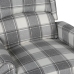 Sillón de masaje reclinable de tela gris