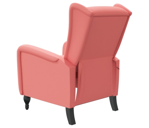 Sillón de masaje reclinable de terciopelo rosa