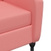 Sillón de masaje reclinable de terciopelo rosa