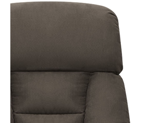 Sillón de masaje elevable de tela microfibra gris oscuro