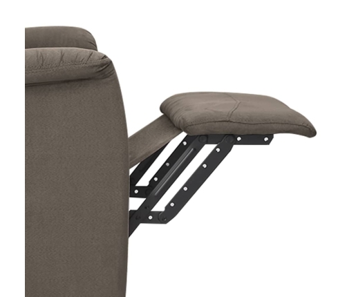 Sillón de masaje elevable de tela microfibra gris oscuro