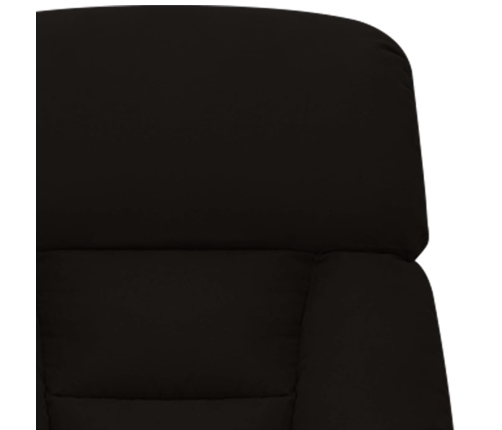 Sillón de masaje elevable de tela microfibra negro