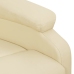 Sillón de masaje elevable cuero sintético crema