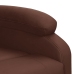 Sillón de masaje elevable cuero sintético marrón