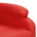 Sillón de masaje elevable cuero sintético rojo