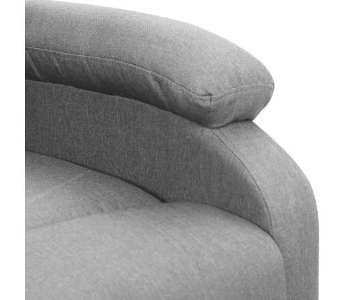 Sillón de masaje elevable tela gris claro