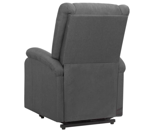 Sillón de masaje elevable tela gris oscuro