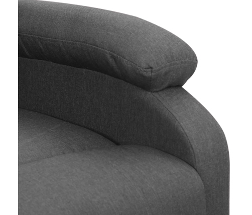 Sillón de masaje elevable tela gris oscuro