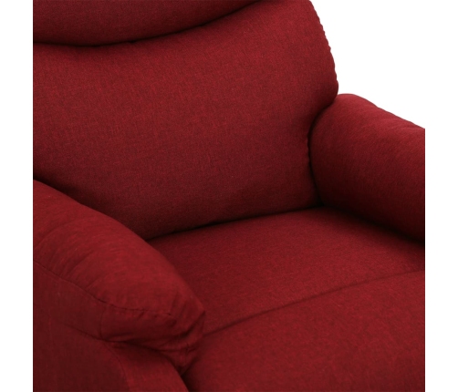 Sillón elevable tela rojo tinto