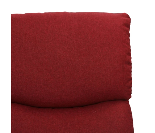 Sillón de masaje elevable tela rojo tinto