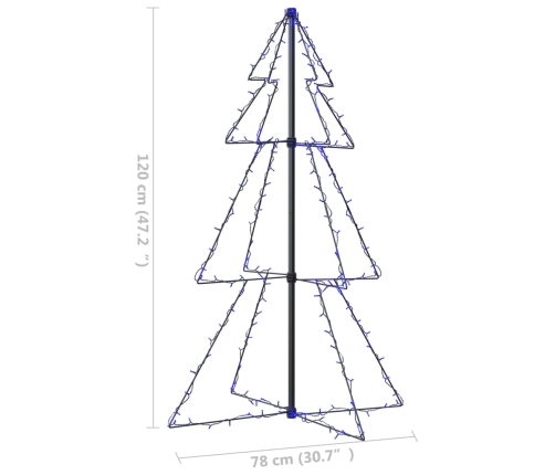 Árbol de Navidad 160 LEDs interior y exterior 78x120 cm