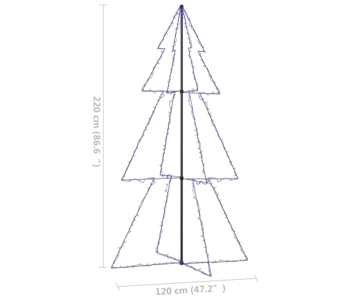 Árbol de Navidad 300 luces LED interior y exterior 120x220 cm