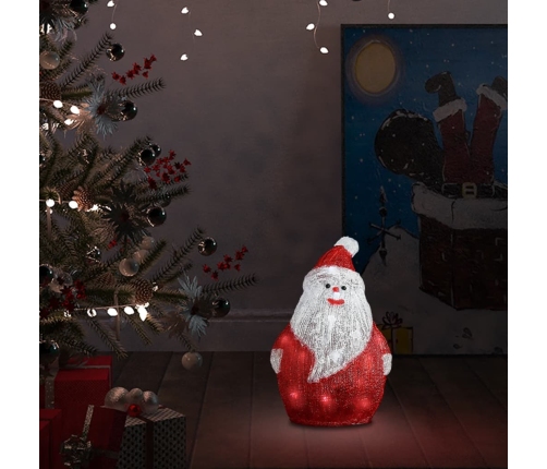 Figura de Papá Noel de acrílico navideño LED 28 cm