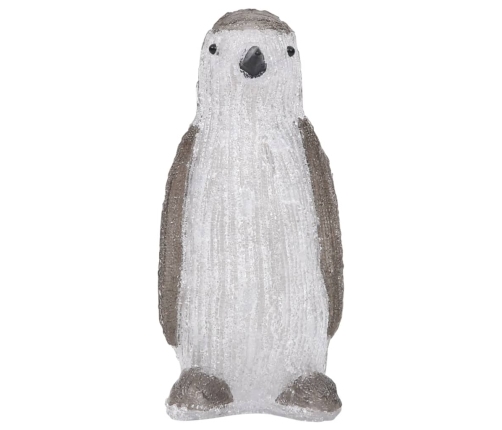 Figura de pingüino de acrílico navideño LED 30 cm