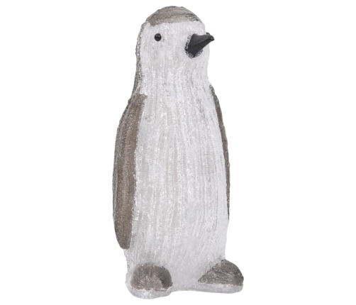 Figura de pingüino de acrílico navideño LED 30 cm