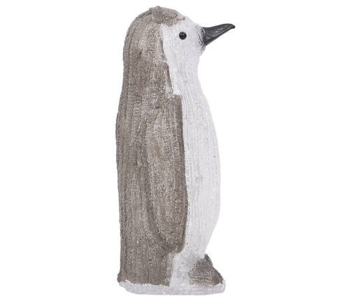 Figura de pingüino de acrílico navideño LED 30 cm