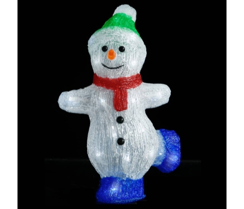 Figura de muñeco de nieve de acrílico navideño LED 30 cm