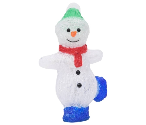 Figura de muñeco de nieve de acrílico navideño LED 30 cm