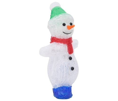 Figura de muñeco de nieve de acrílico navideño LED 30 cm