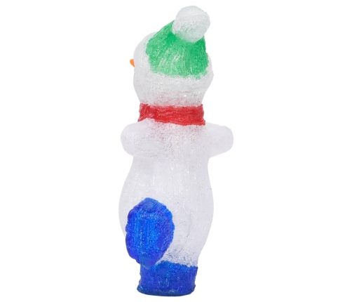 Figura de muñeco de nieve de acrílico navideño LED 30 cm