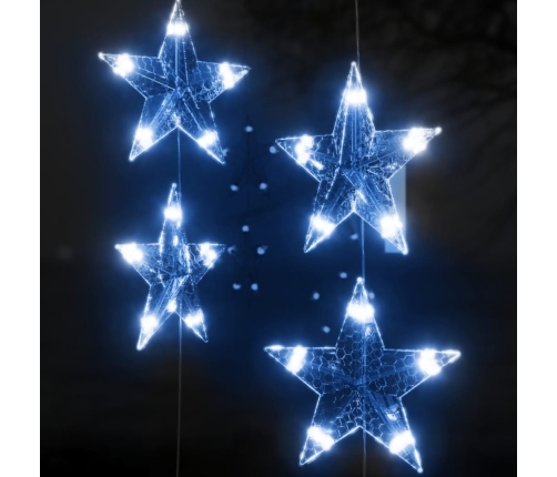 Cortina de luces estrellas 200 LEDs azul 8 funciones