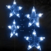 Cortina de luces estrellas 200 LEDs azul 8 funciones