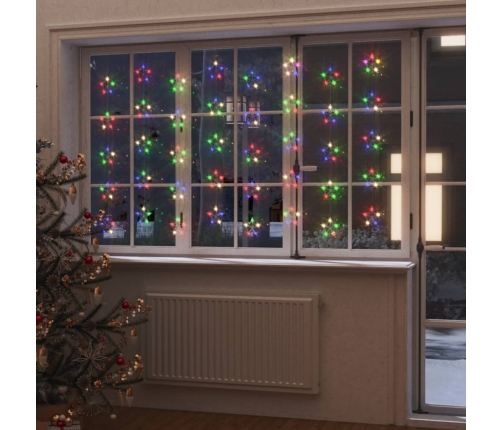 Cortina de luces estrellas 200 LEDs de colores 8 funciones