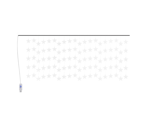 Cortina de luces estrellas 500 LEDs azul 8 funciones