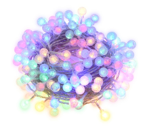 Guirnalda de luces globos 8 funciones 20 m 200 LEDs de colores