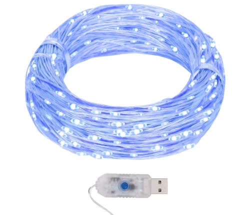 Guirnalda de micro luces LED 8 funciones 40 m 400 LED azul