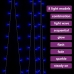 Cortina luces carámbano 3x3 m 300 LEDs azul 8 funciones