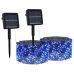 Tiras de luces solares LED 2 uds azul interior/exterior