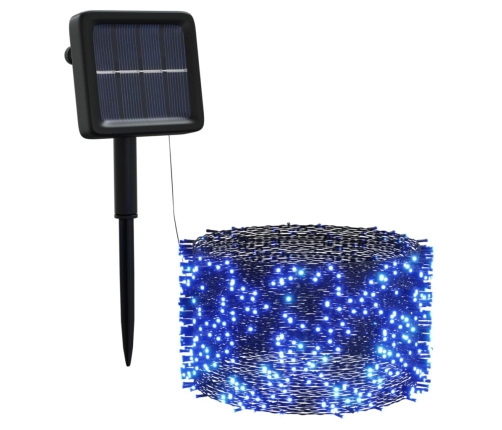 Tiras de luces solares LED 5 uds azul interior/exterior