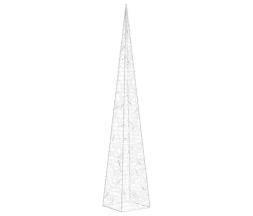 Cono de luz LED decorativo acrílico blanco cálido 60 cm