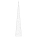 Cono de luz LED decorativo acrílico blanco cálido 60 cm