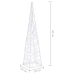 Cono de luz LED decorativo acrílico blanco cálido 60 cm