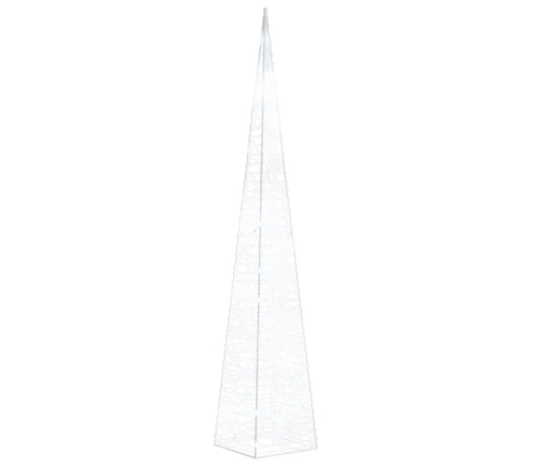 Cono de luz LED decorativo acrílico blanco frío 60 cm