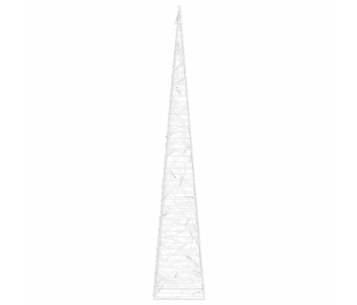 Cono de luz LED decorativo acrílico blanco frío 60 cm