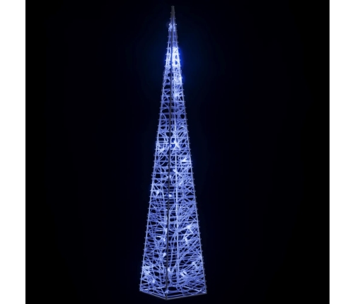 Cono de luz LED decorativo acrílico azul 60 cm