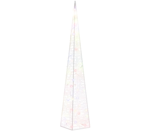 Cono de luz LED decorativo acrílico multicolor 60 cm