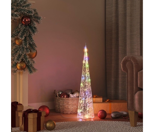 Cono de luz LED decorativo acrílico multicolor 60 cm