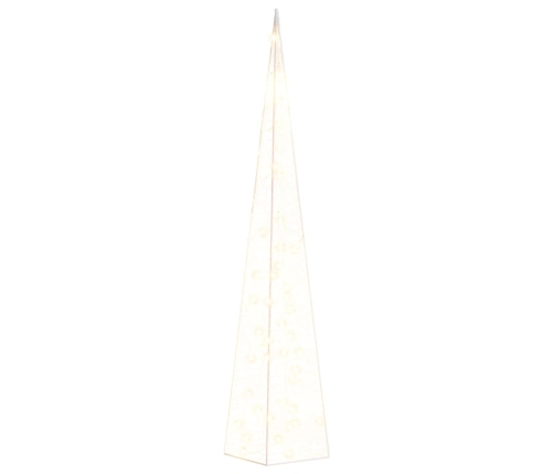 Cono de luz LED decorativo acrílico blanco cálido 90 cm