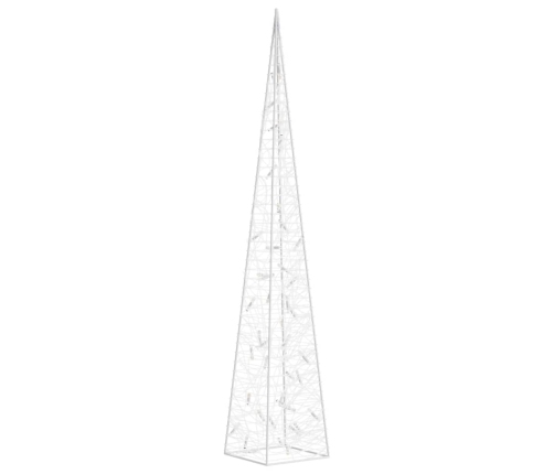 Cono de luz LED decorativo acrílico blanco cálido 90 cm