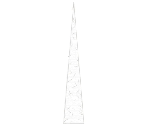 Cono de luz LED decorativo acrílico blanco cálido 90 cm