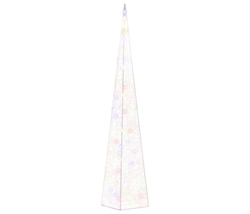 Cono de luz LED decorativo acrílico multicolor 90 cm